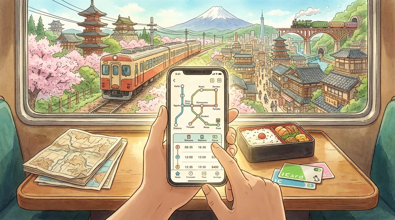 แอพรถไฟ ญี่ปุ่น 2026: แนะนำแอปจำเป็นสำหรับนักท่องเที่ยว เช็กตาราง-เส้นทาง-ค่าโดยสารแบบง่ายๆ