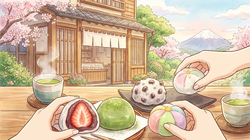 ไดฟุกุ (大福) คืออะไร? เปิดโลกโมจิไส้หวานยอดฮิตของญี่ปุ่นที่คุณต้องลอง!