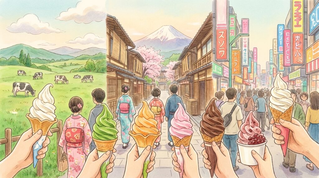 ซอฟต์ครีมญี่ปุ่น 2026: รวมร้านดังต้องกิน รสชาติแปลกใหม่ และทริคสั่งให้อร่อยสุด