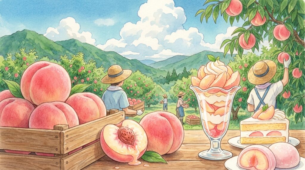 ลูกพีชญี่ปุ่นคืออะไร? แนะนำพันธุ์ดัง ฤดูกาล ราคา และขนมหวานที่ต้องลองเมื่อไปญี่ปุ่น
