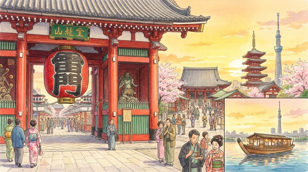 วัดเซ็นโซจิ (Sensoji) อาซากุสะ โตเกียว: วิธีไป ไฮไลต์ห้ามพลาด และทริคเที่ยวให้คุ้ม