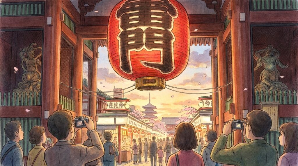 โคมแดงที่คามินาริมง (คามินาริมง) ที่อาซากุสะคืออะไร? อย่าพลาดเที่ยวในโตเกียว!