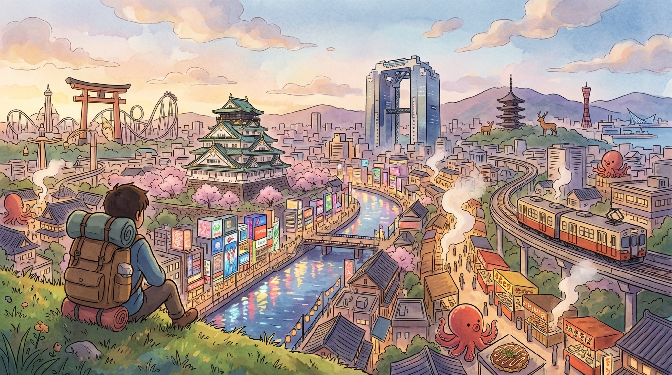 โอซาก้า (Osaka) เที่ยวเองครั้งแรก: รวมที่เที่ยวห้ามพลาด อาหารเด็ด การเดินทาง และทริคประหยัด