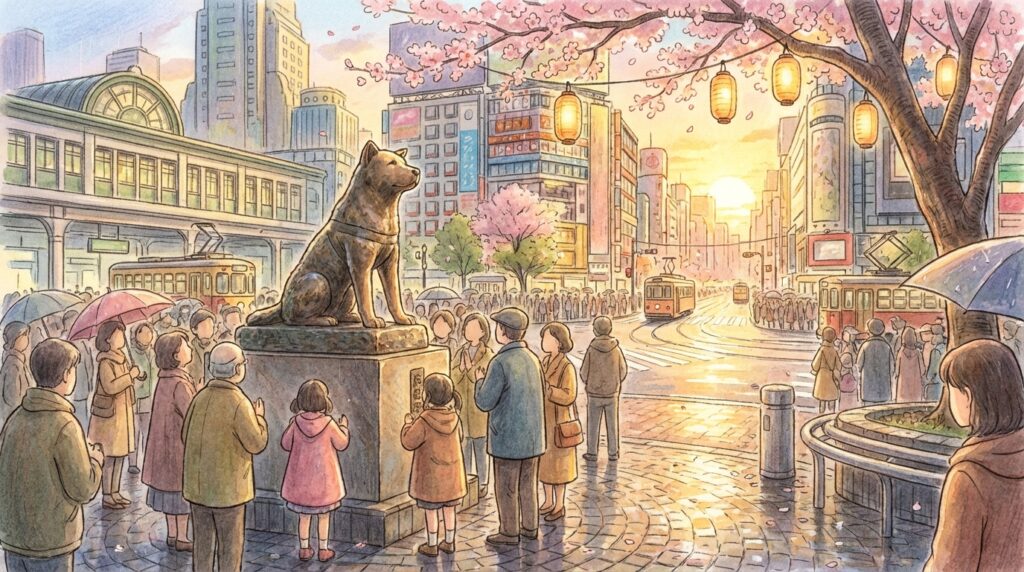 สัมผัสตำนานซื่อสัตย์: แนะนำการเที่ยวรูปปั้นฮาจิโกะที่ชิบูยะ