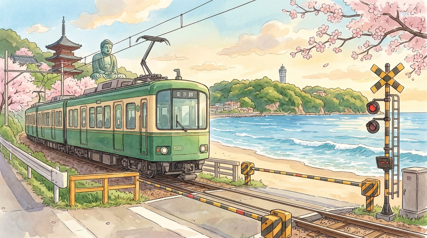 เส้นทางรถไฟเอโนเดน: เที่ยวคามาคุระ–เอโนะชิมะแบบไม่พลาดทุกจุด!