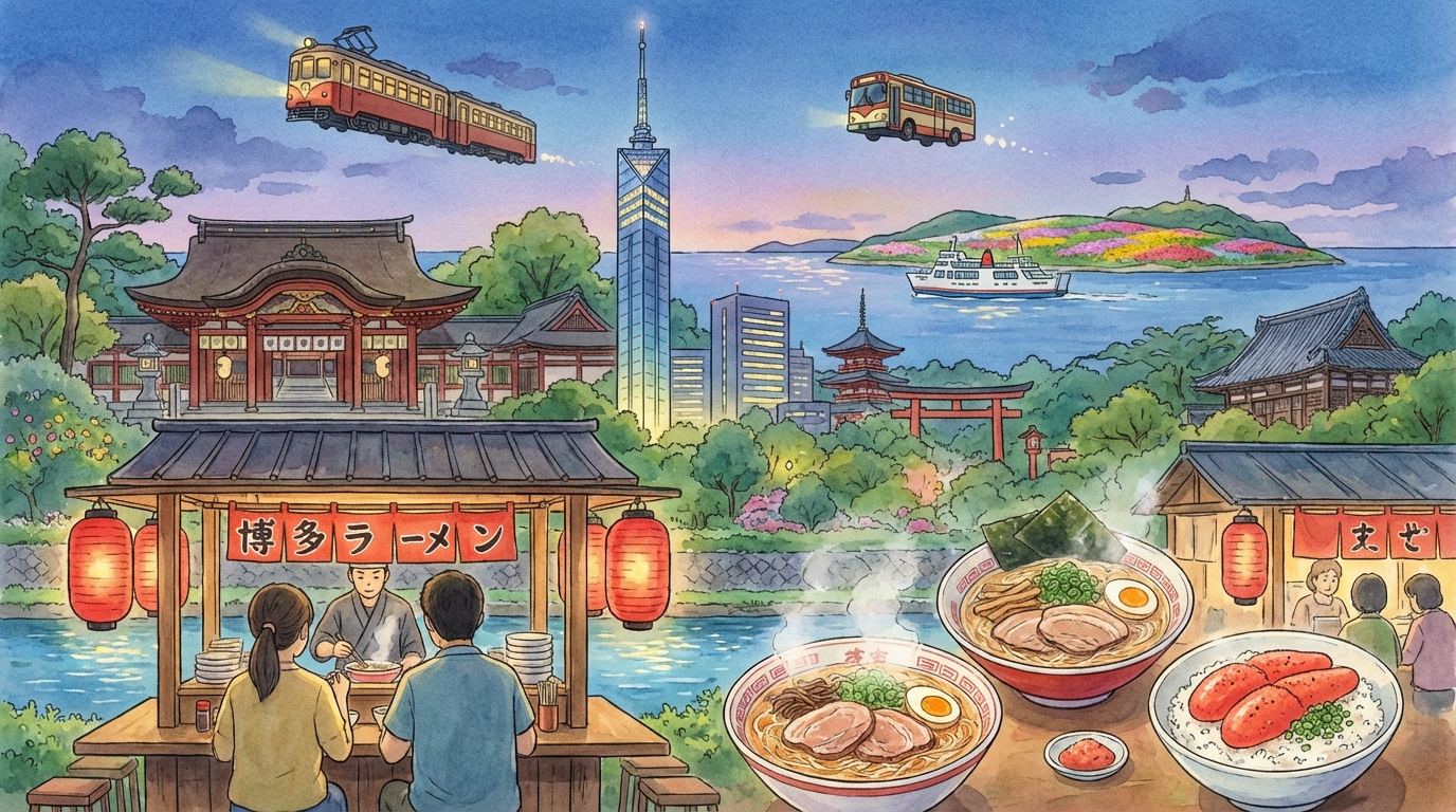 เที่ยวฟุกุโอกะ (福岡) ด้วยตัวเอง: รวมที่เที่ยวเด็ด อาหารดัง และทริคเดินทางฉบับอัปเดต