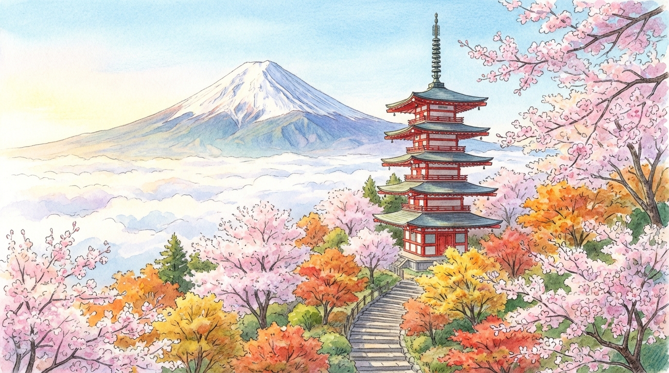 เจดีย์แดงที่สวนอาราคุระยามะ เซ็นเก็น: จุดชมวิวฟูจิสุดไอคอนิก วิธีไป เวลาเที่ยว และทริคถ่ายรูป