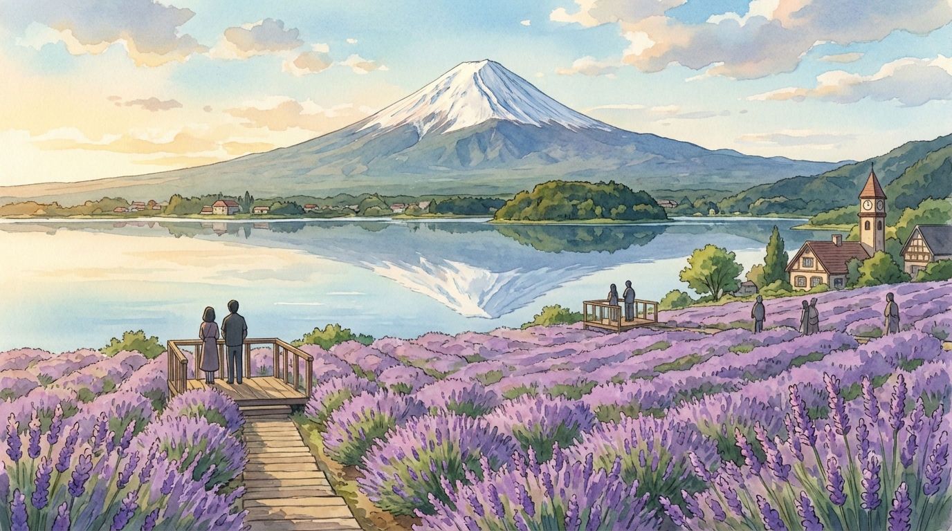 สวนโออิชิ (Oishi Park) คืออะไร? จุดชมฟูจิสุดปังริมทะเลสาบคาวากุจิ เที่ยวเดือนไหนสวยที่สุด + วิธีไป