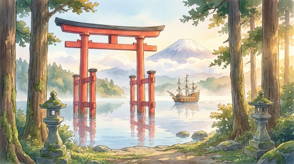 ศาลเจ้าฮาโกเน่ (Hakone Shrine) เที่ยว箱根แบบครบจบ: ประตูโทริอิกลางทะเลสาบอาชิ วิธีไป จุดถ่ายรูป และช่วงเวลาที่สวยที่สุด