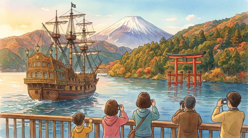 สัมผัสการผจญภัยกับเรือโจรสลัดฮาโกเนะ ล่องทะเลสาบอาชิ: วิธีไป ราคาตั๋ว และมุมถ่ายรูปที่พลาดไม่ได้!