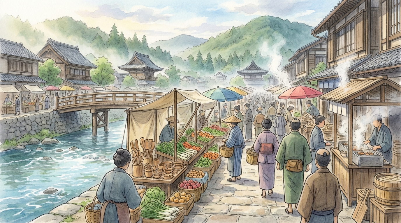 ตระเวนตลาดเช้ามิยากาวะ ทาคายามะ: สุดยอดชาร์ตเช็คอินตอนเช้า ที่คุณห้ามพลาด!