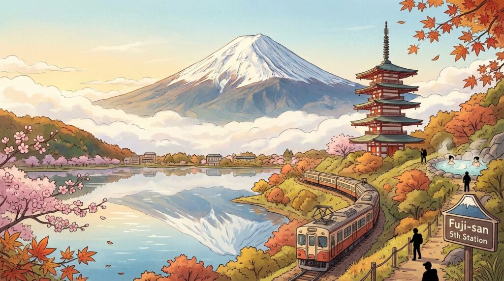 ฟูจิ (ภูเขาไฟฟูจิ) เที่ยวอย่างไรให้คุ้ม: จุดชมวิวสุดปัง วิธีเดินทาง และช่วงเวลาที่สวยที่สุด