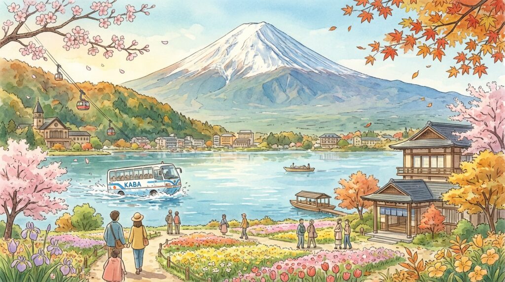 คาวากุจิโกะ (Kawaguchiko) เที่ยวทะเลสาบวิวฟูจิแบบจัดเต็ม: จุดถ่ายรูป ไฮไลต์ และทริป 1 วัน