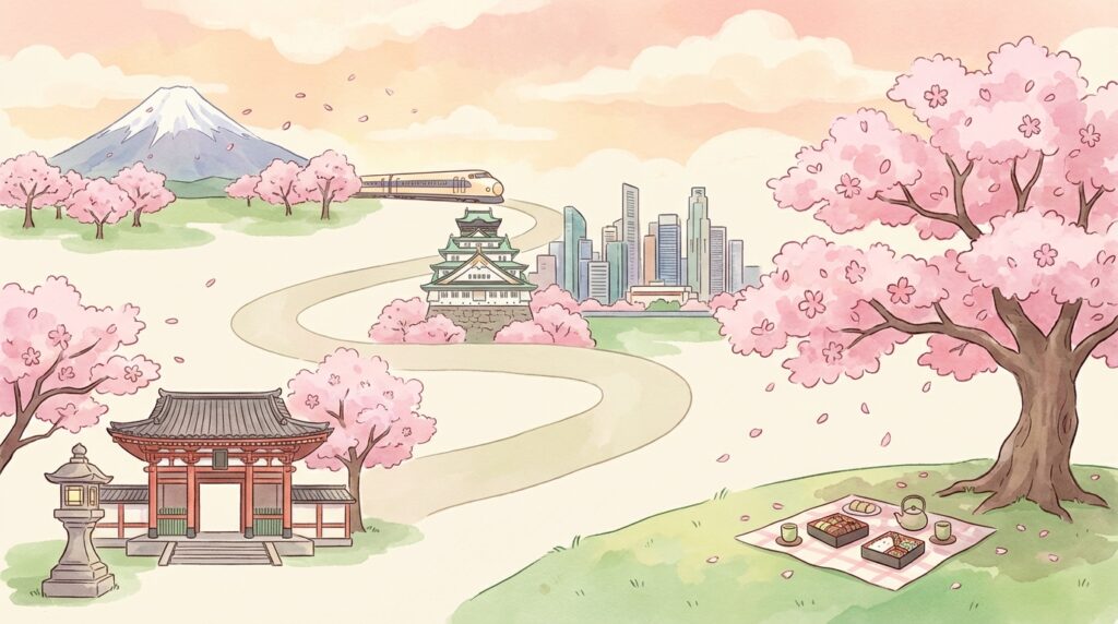 ซากุระญี่ปุ่นบานเดือนไหน? อัปเดตช่วงพีค จุดชมยอดนิยม และทริปตัวอย่างเที่ยวญี่ปุ่นฤดูซากุระ