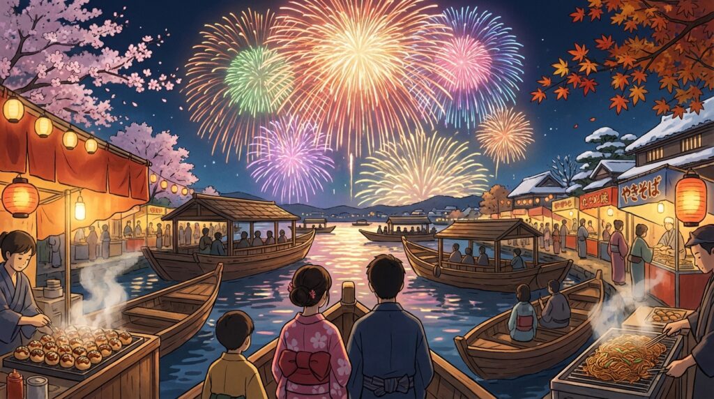 ดอกไม้ไฟญี่ปุ่น 2026: รวมเทศกาลดัง จุดชมสวย เทคนิคจองที่นั่ง และมารยาทที่ควรรู้