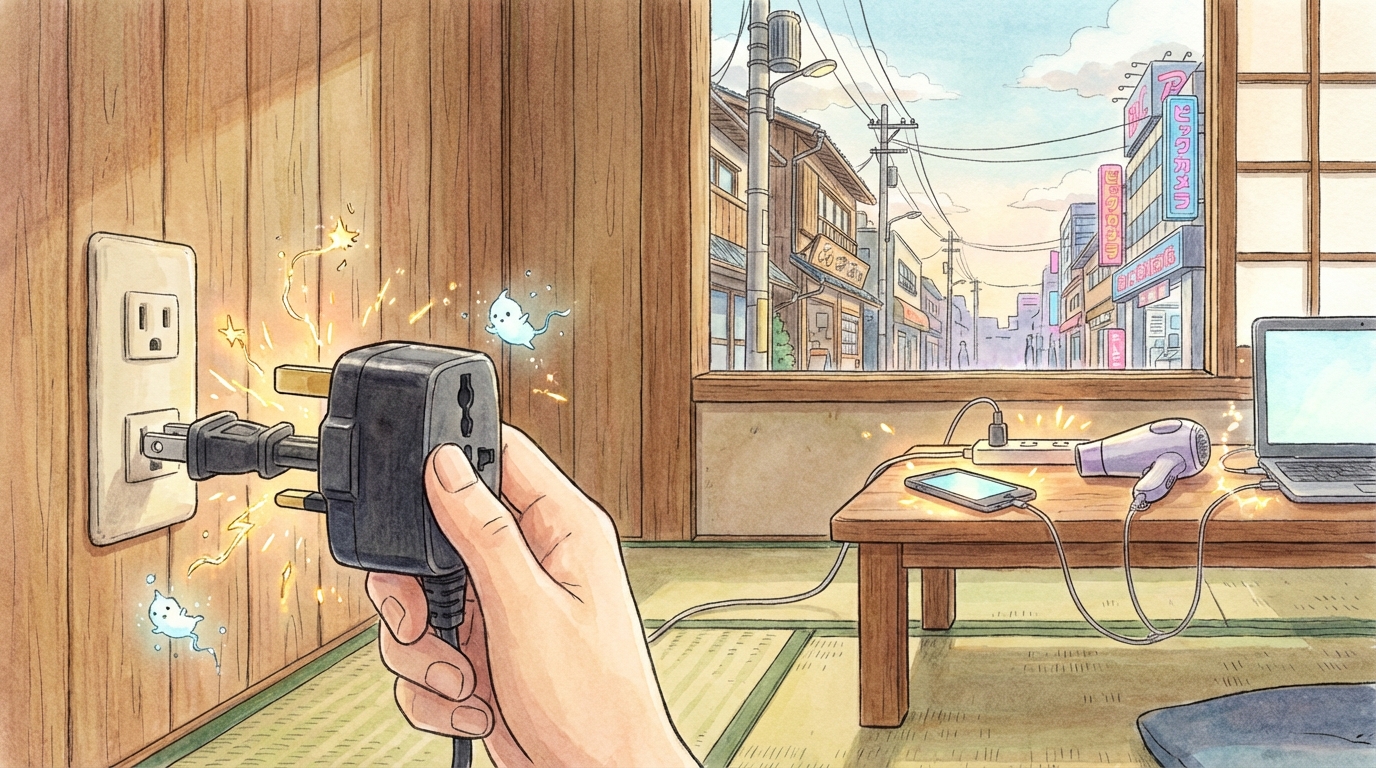 ปลั๊กไฟญี่ปุ่นใช้แบบไหน? คู่มือปลั๊ก/เต้าเสียบในญี่ปุ่น + อะแดปเตอร์ที่คนไทยควรเตรียม