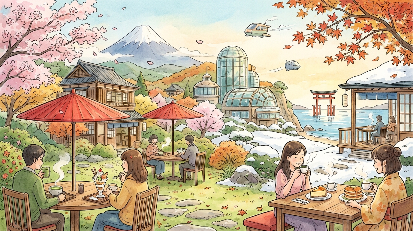 คาเฟ่ญี่ปุ่น 2026: รวมคาเฟ่น่าไปในญี่ปุ่น เมนูฮิต จุดถ่ายรูป และทริคเที่ยวให้คุ้ม