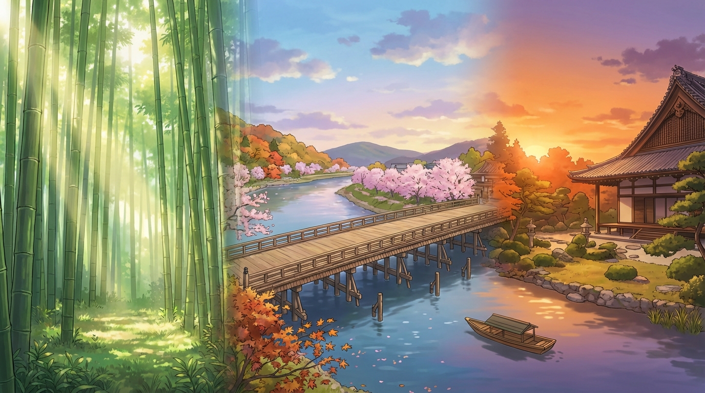 สำรวจอาราชิยามะ: เที่ยวป่าไผ่สุดสดใสและสะพานโทเก็ตสึเคียวใน 1 วัน!