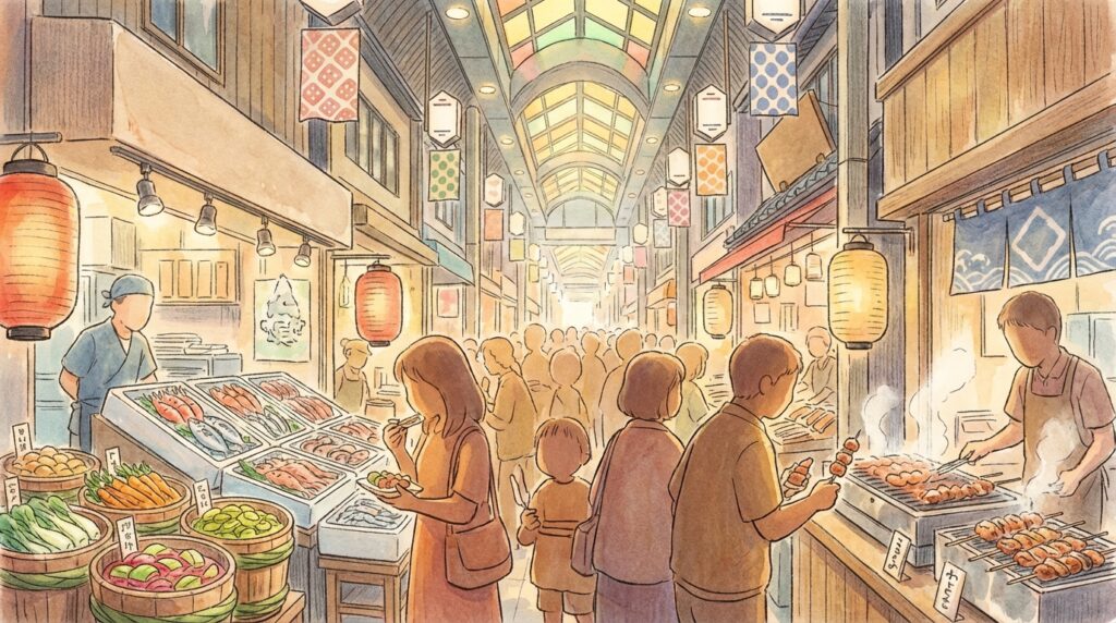 ตลาดนิชิกิ (Nishiki Market) เกียวโต: คู่มือกิน-เดินช้อปใน “ครัวของเกียวโต” อัปเดตล่าสุด