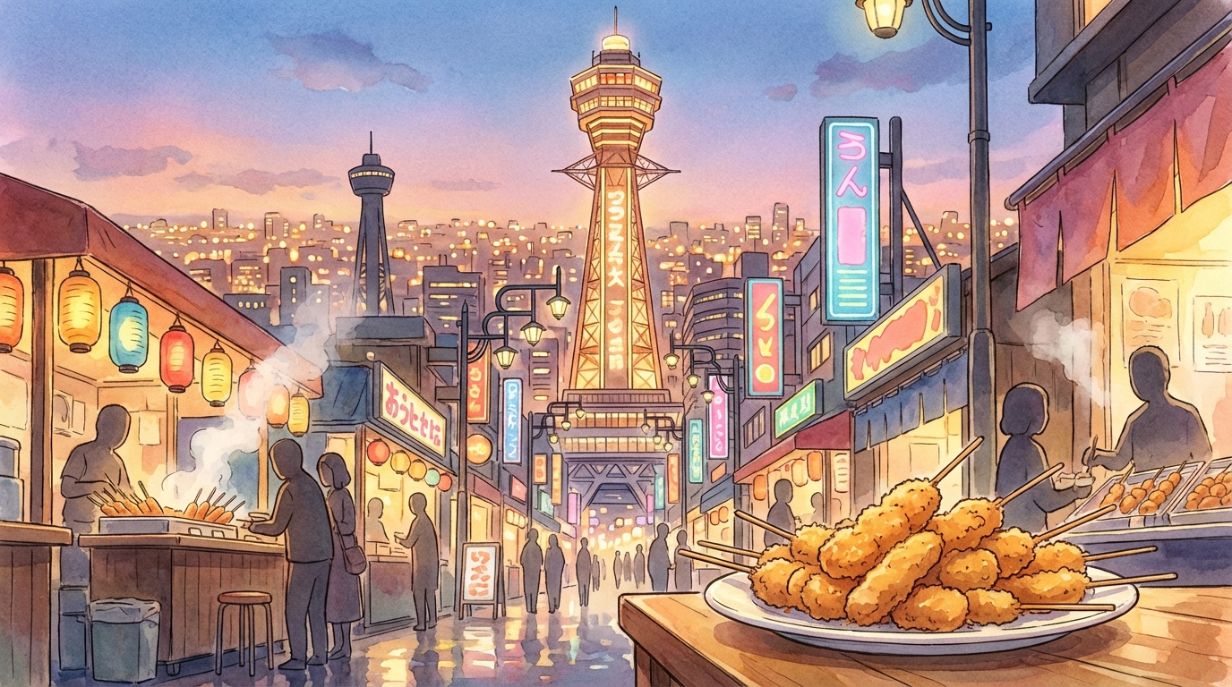 หอคอยซึเทนคาคุ โอซาก้า: สัมผัสความงดงามและอร่อยเพลิดเพลินที่ชินเซไค