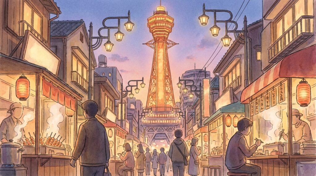 ย่านชินเซไก (Shinsekai) โอซาก้า: รวมไฮไลต์ จุดถ่ายรูป ของกินดัง และวิธีเดินทางแบบละเอียด