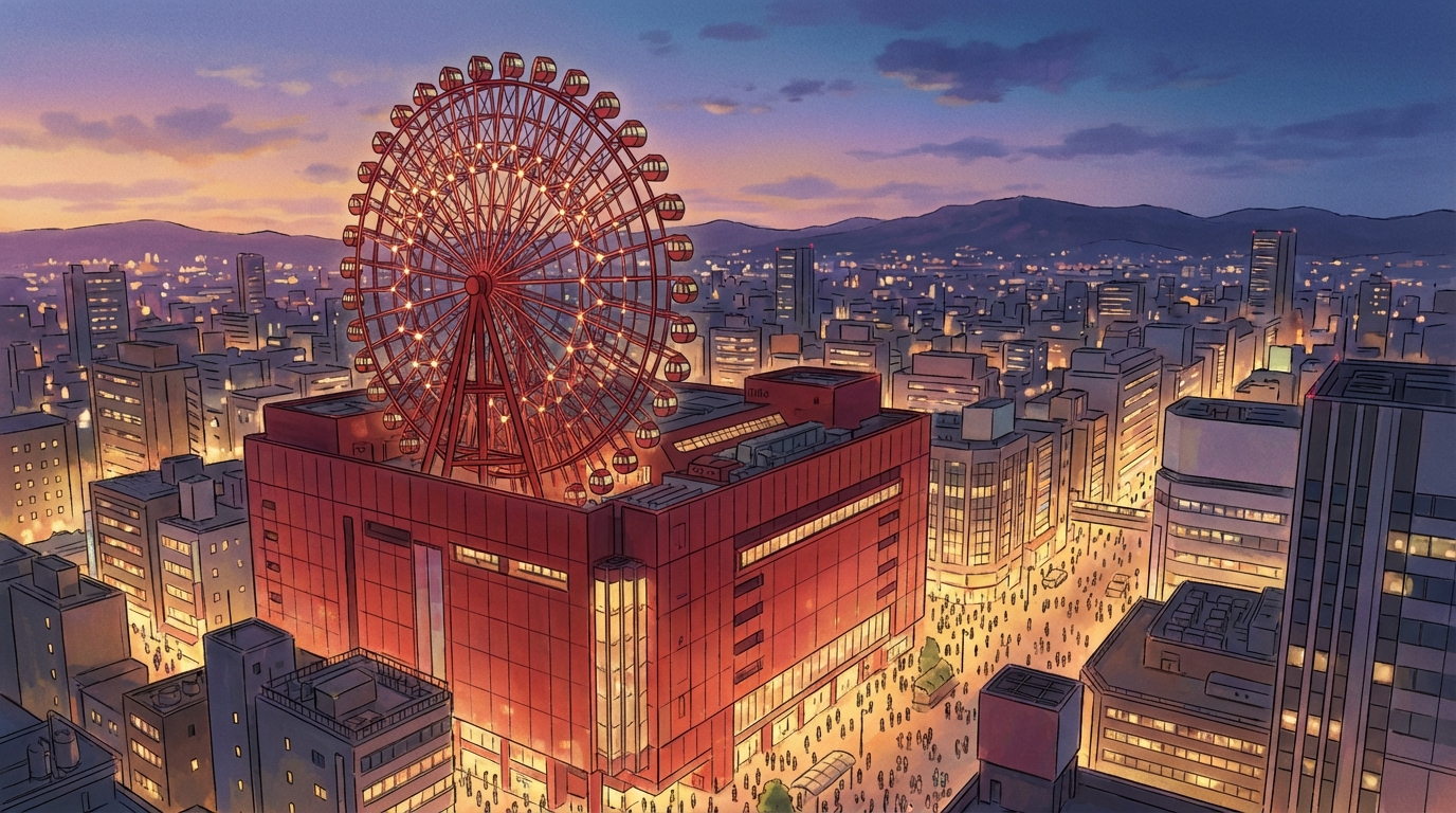 ชิงช้าสวรรค์เฮปไฟว์ (HEP FIVE) โอซาก้า: สถานที่เที่ยวห้ามพลาดในอุเมดะ ศูนย์กลางสนุกสนานของโอซาก้า