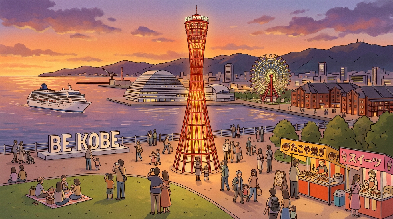 โกเบพอร์ตทาวเวอร์ (Kobe Port Tower) เที่ยวให้คุ้ม: วิธีไป จุดถ่ายรูปสวย ค่าเข้า และเที่ยวต่อรอบท่าเรือโกเบ