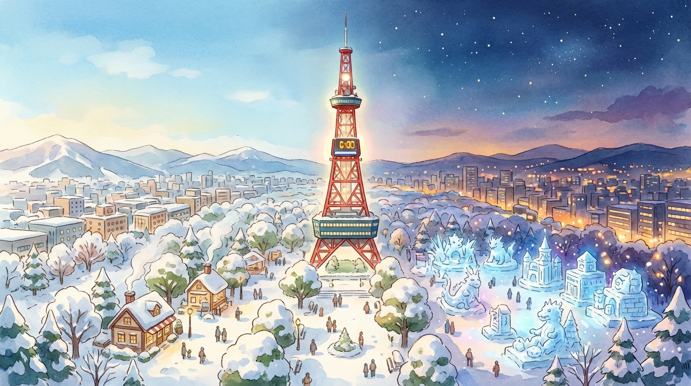 ซัปโปโรทีวีทาวเวอร์: คู่มือเที่ยวยอดฮิตกลางมหานครซัปโปโร