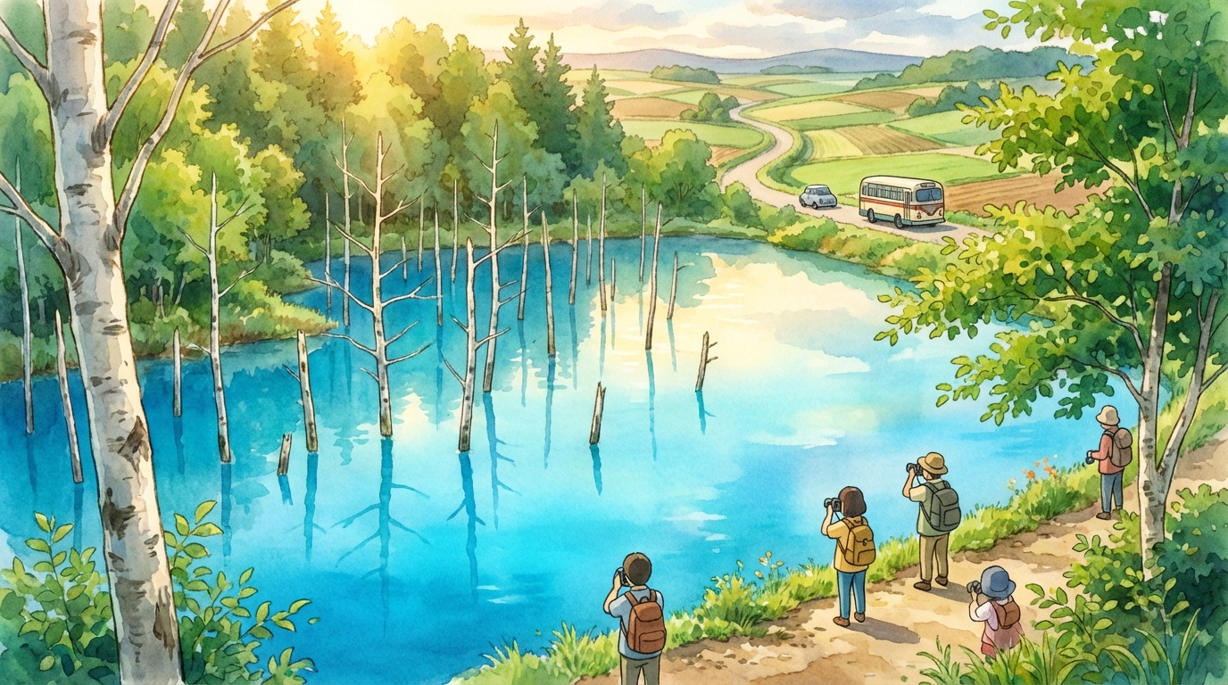 สระสีฟ้า (Blue Pond) บิเอะ ฮอกไกโด: จุดถ่ายรูปน้ำสีฟ้าสุดมหัศจรรย์ พร้อมวิธีไป-ช่วงเวลาที่สวยที่สุด