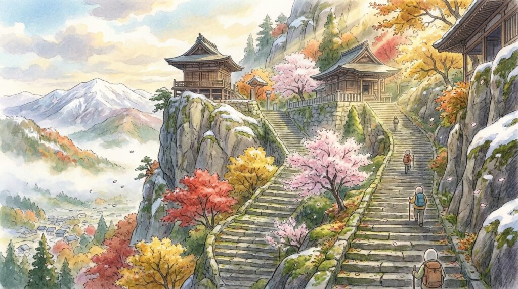 วัดยามาเดระ (Yamadera) - เที่ยว “ภูเขาแห่งบทกวี” แห่งยามากาตะ: วิธีการเดินทาง ไฮไลต์ และช่วงเวลาที่ควรไปเยือน