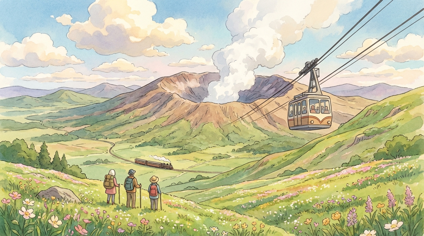 ภูเขาไฟอาโซะ (阿蘇山) คิวชู: วิธีเที่ยวแบบจุใจ จุดชมวิวสุดปัง เส้นทาง และทิปส์อัปเดต